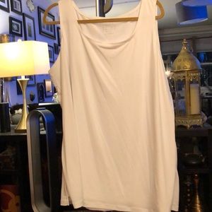 Susan Graver Liquid Knit White Tank Top